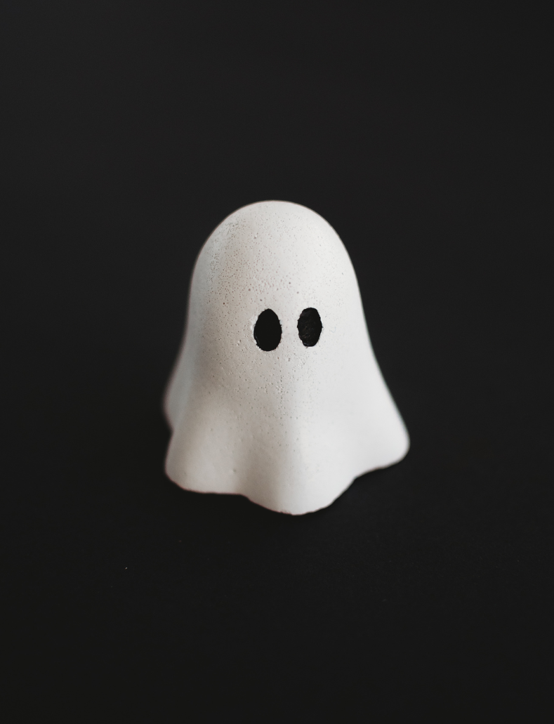 Handmade Ghost Decor | Cute Halloween Decor | Concrete Ghost Figurine