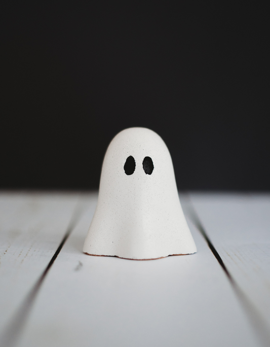 Handmade Ghost Decor | Cute Halloween Decor | Concrete Ghost Figurine