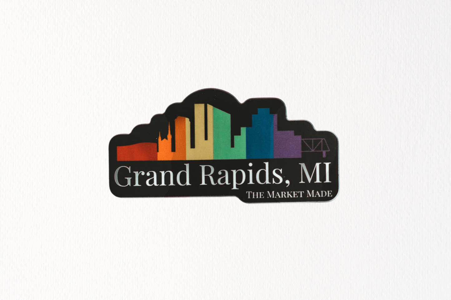Grand Rapids Rainbow Skyline Sticker