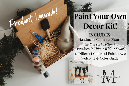 Handmade Concrete Unicorn Decor | Paint Your Own Decor Kit | Paint Your Own Activity Set | Paint Your Own Handmade Concrete Gift Set