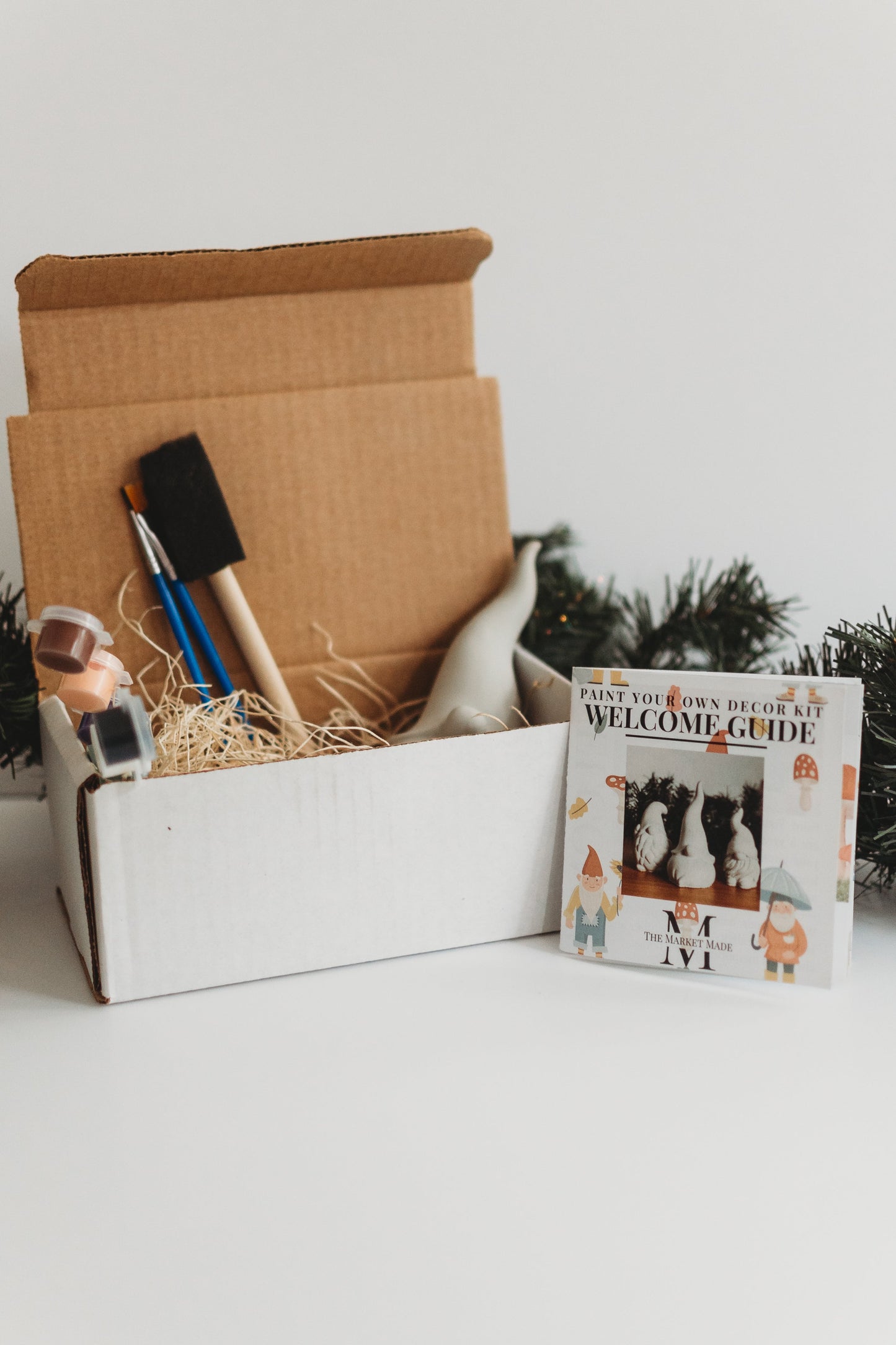 Handmade Concrete Book Decor | Paint Your Own Decor Kit | Paint Your Own Activity Set | Paint Your Own Handmade Concrete Gift Set