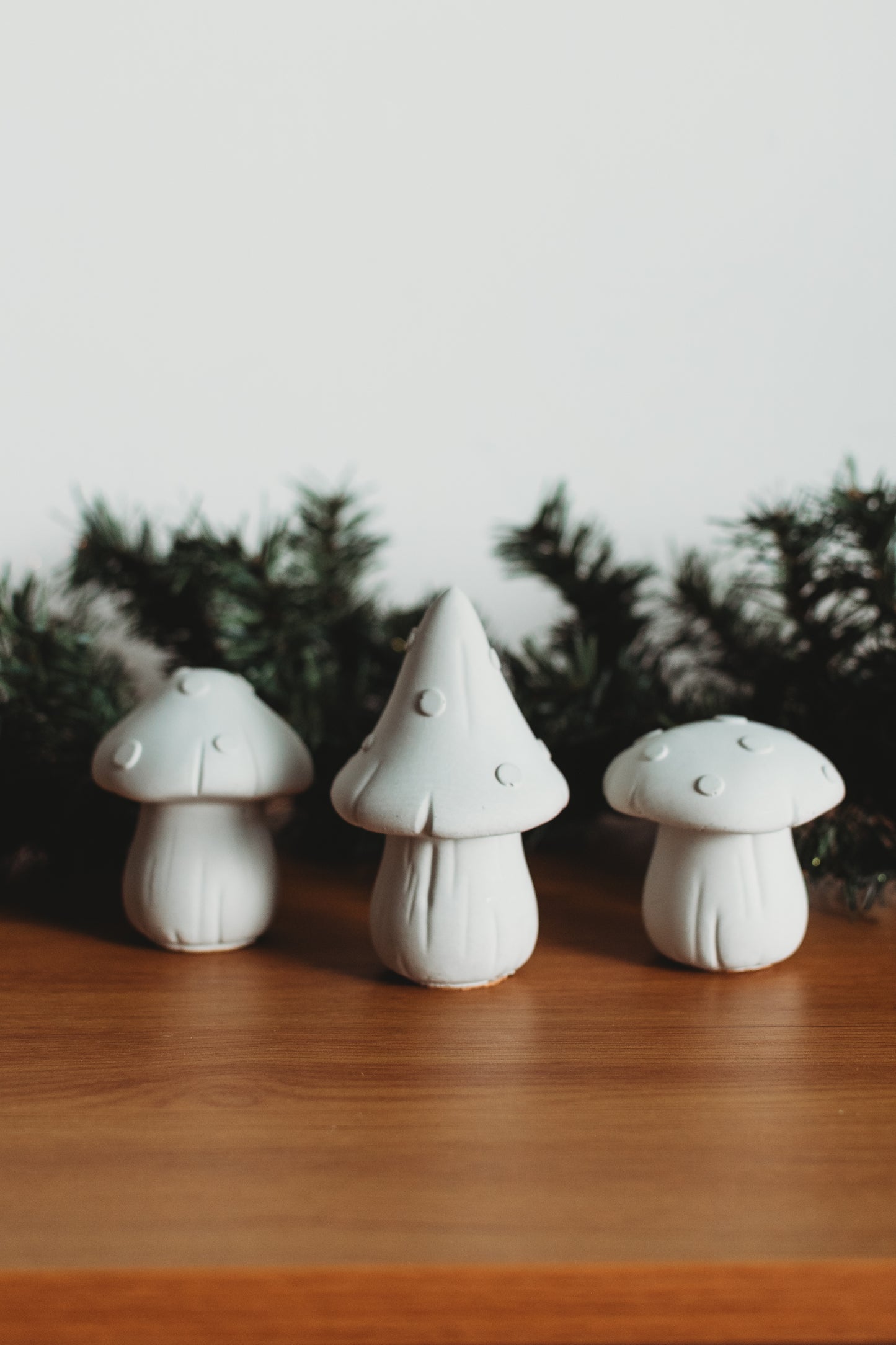 Handmade Concrete Mushroom Decor: Modern Mantel Decor