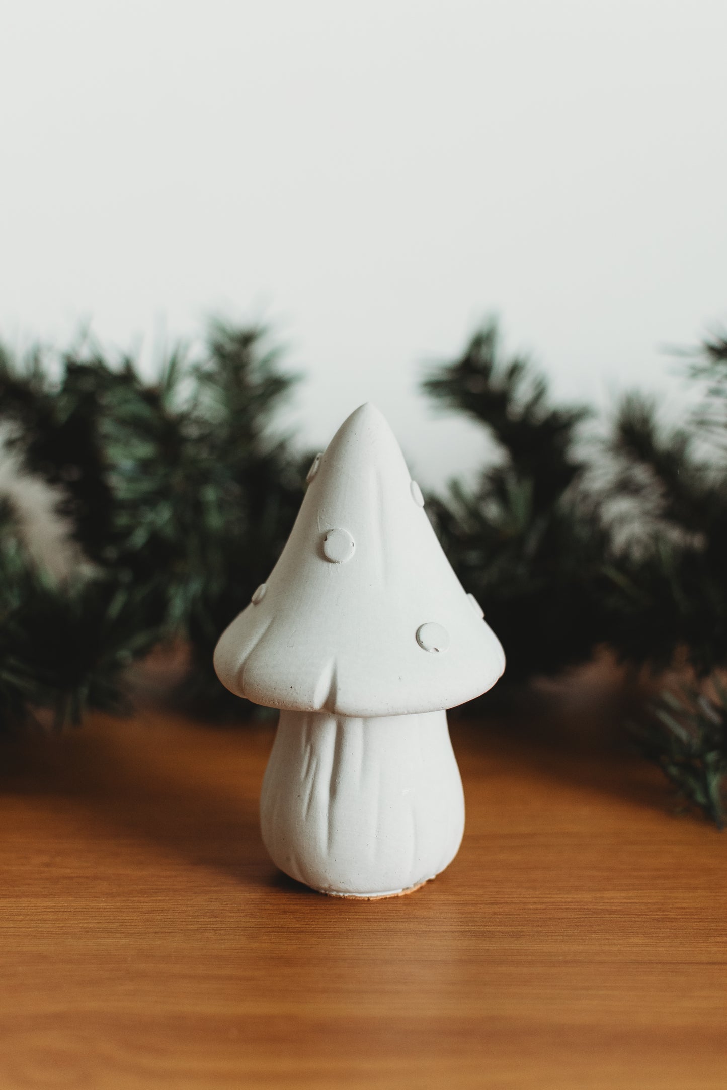 Handmade Concrete Mushroom Decor: Modern Mantel Decor