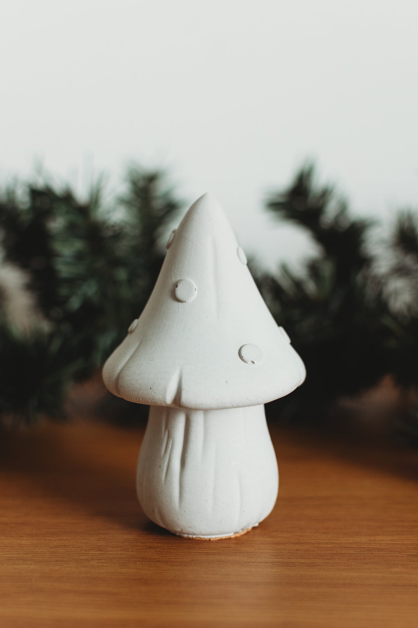 Handmade Concrete Mushroom Decor: Modern Mantel Decor
