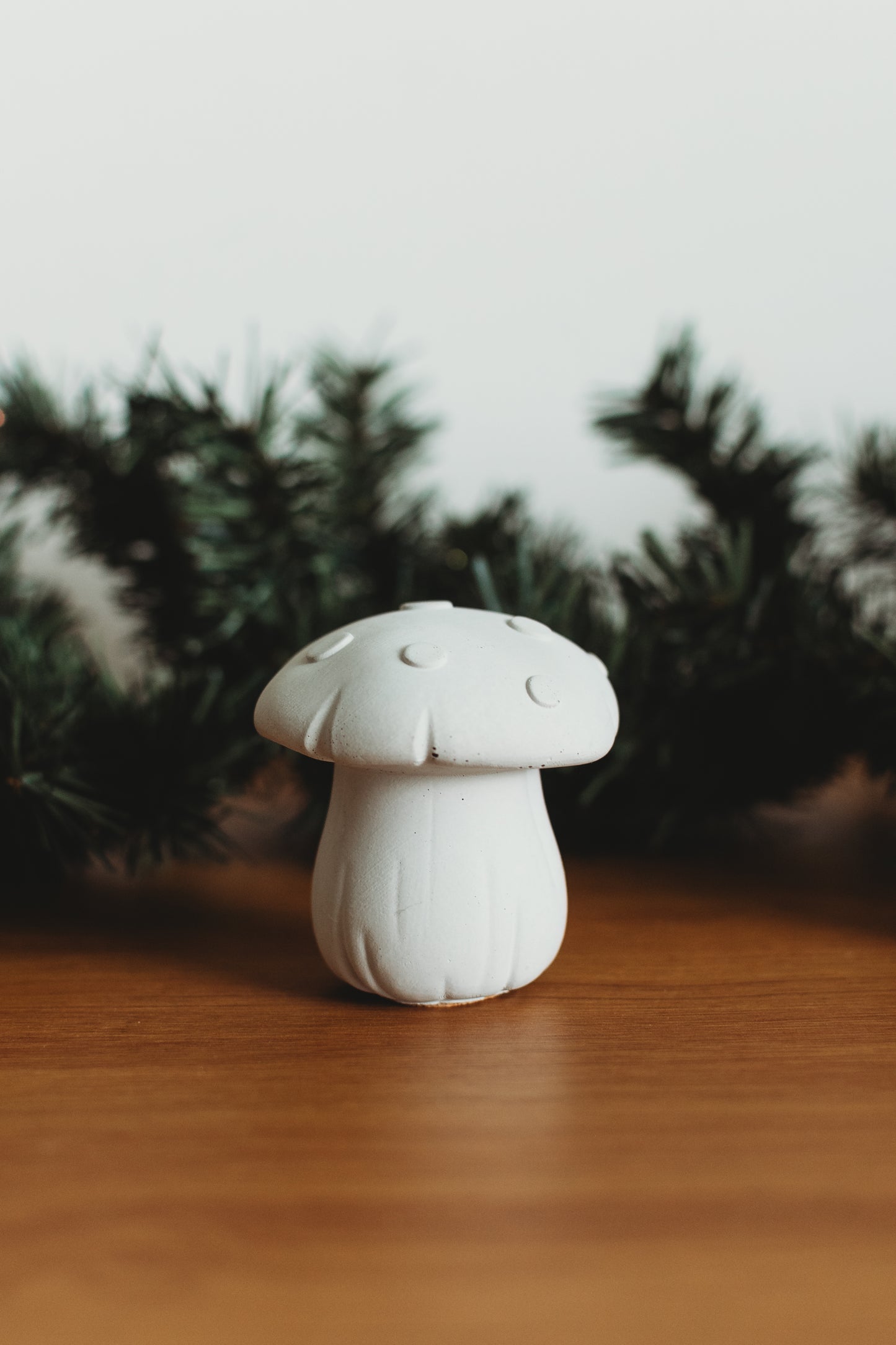 Handmade Concrete Mushroom Decor: Modern Mantel Decor