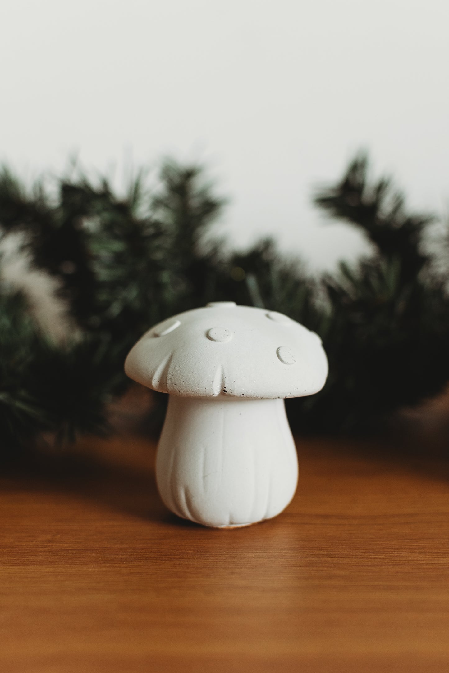 Handmade Concrete Mushroom Decor: Modern Mantel Decor