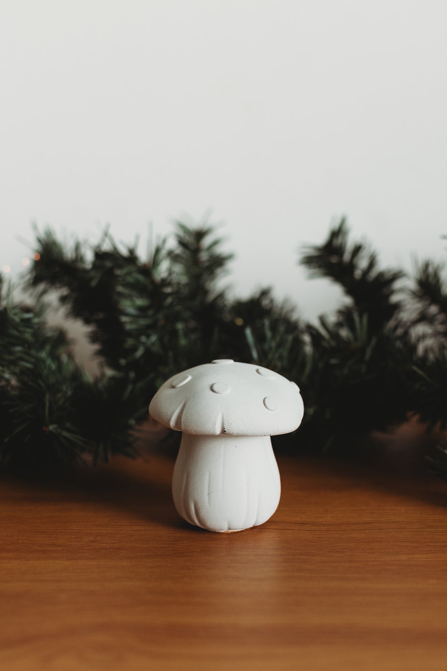 Handmade Concrete Mushroom Decor: Modern Mantel Decor