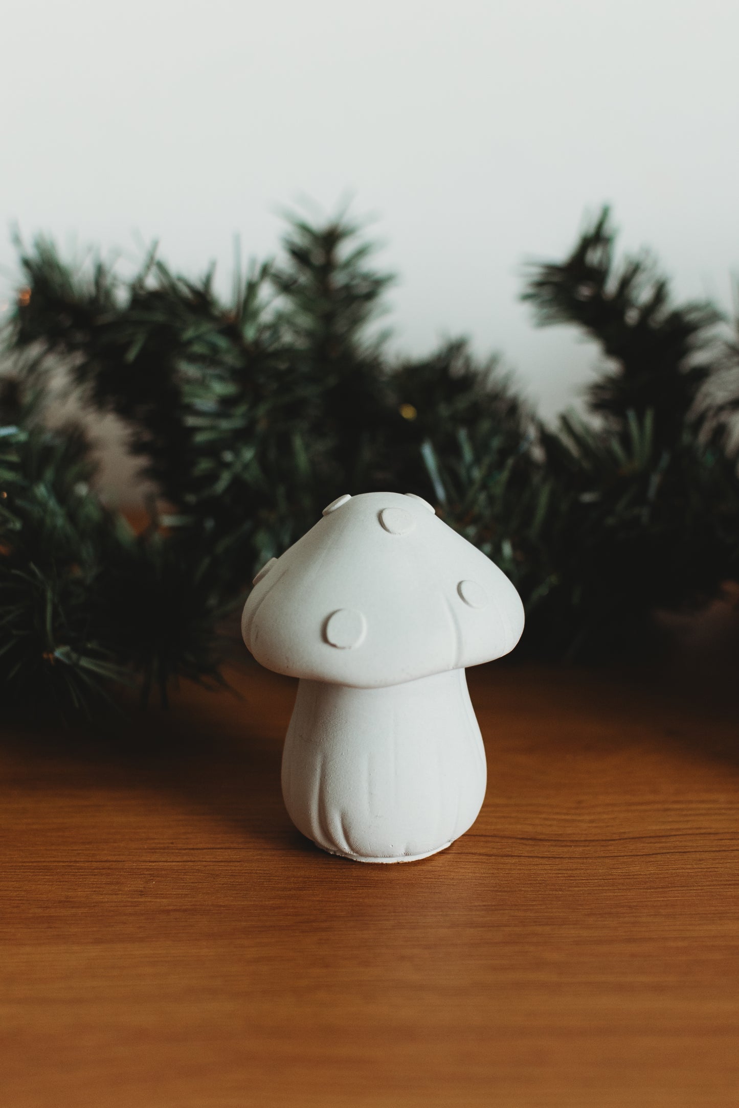 Handmade Concrete Mushroom Decor: Modern Mantel Decor