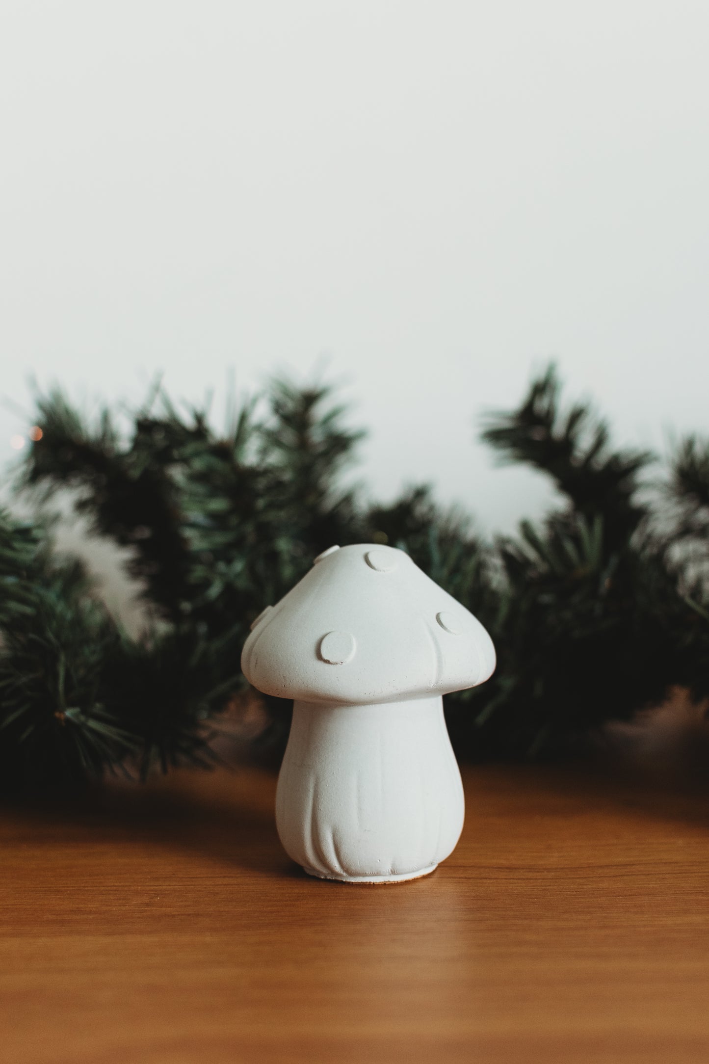 Handmade Concrete Mushroom Decor: Modern Mantel Decor