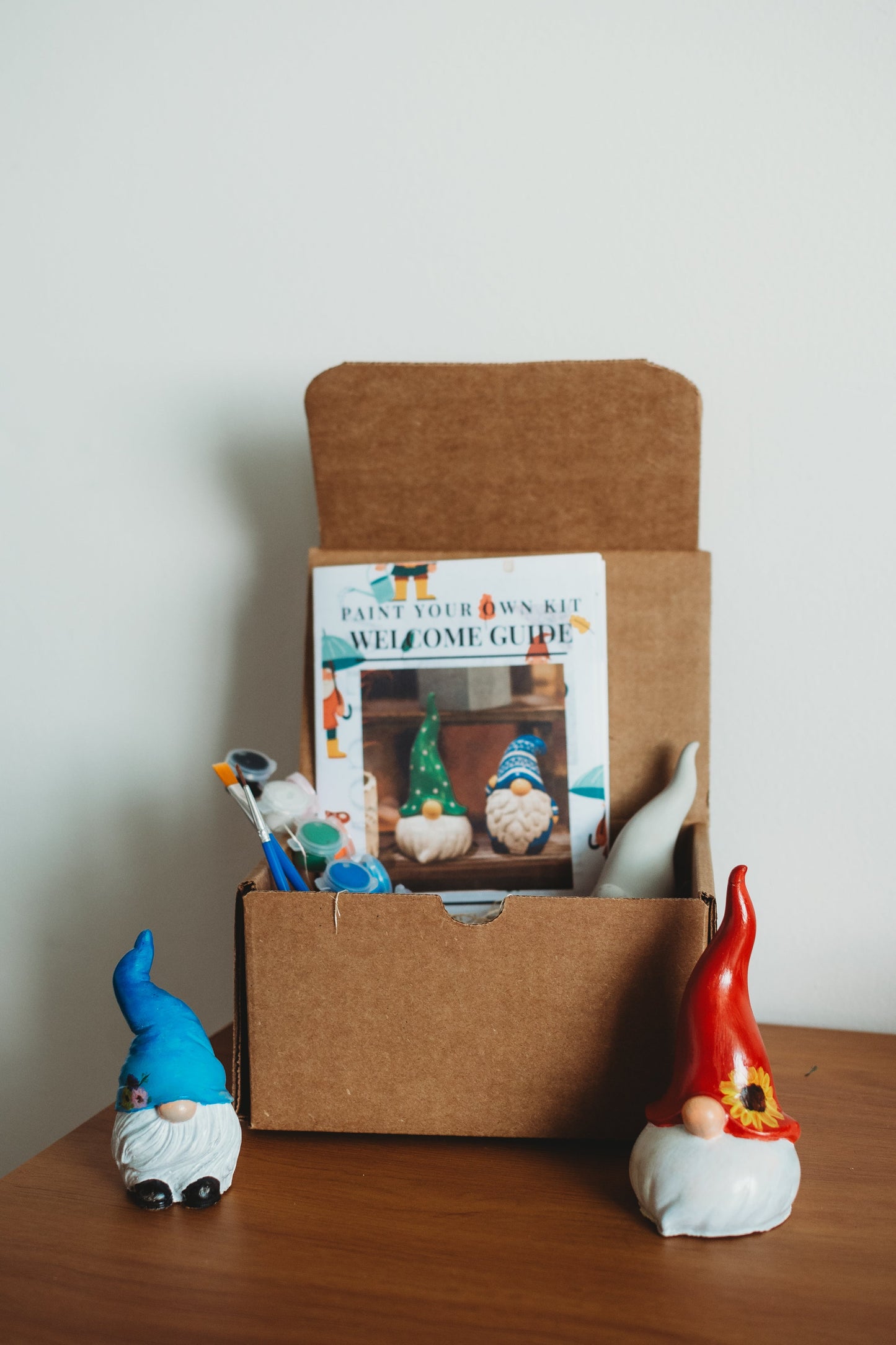Paint Your Own Mushroom Kit: Handmade Concrete Decor Activity Kit