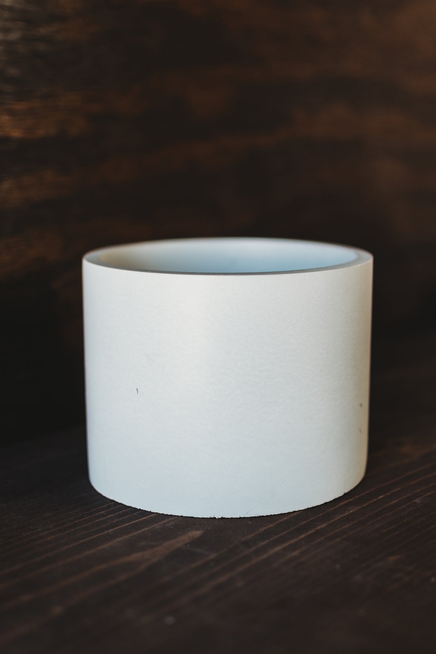 Jumbo Circle Concrete Container or Planter: Handmade Cement Utensil Holder