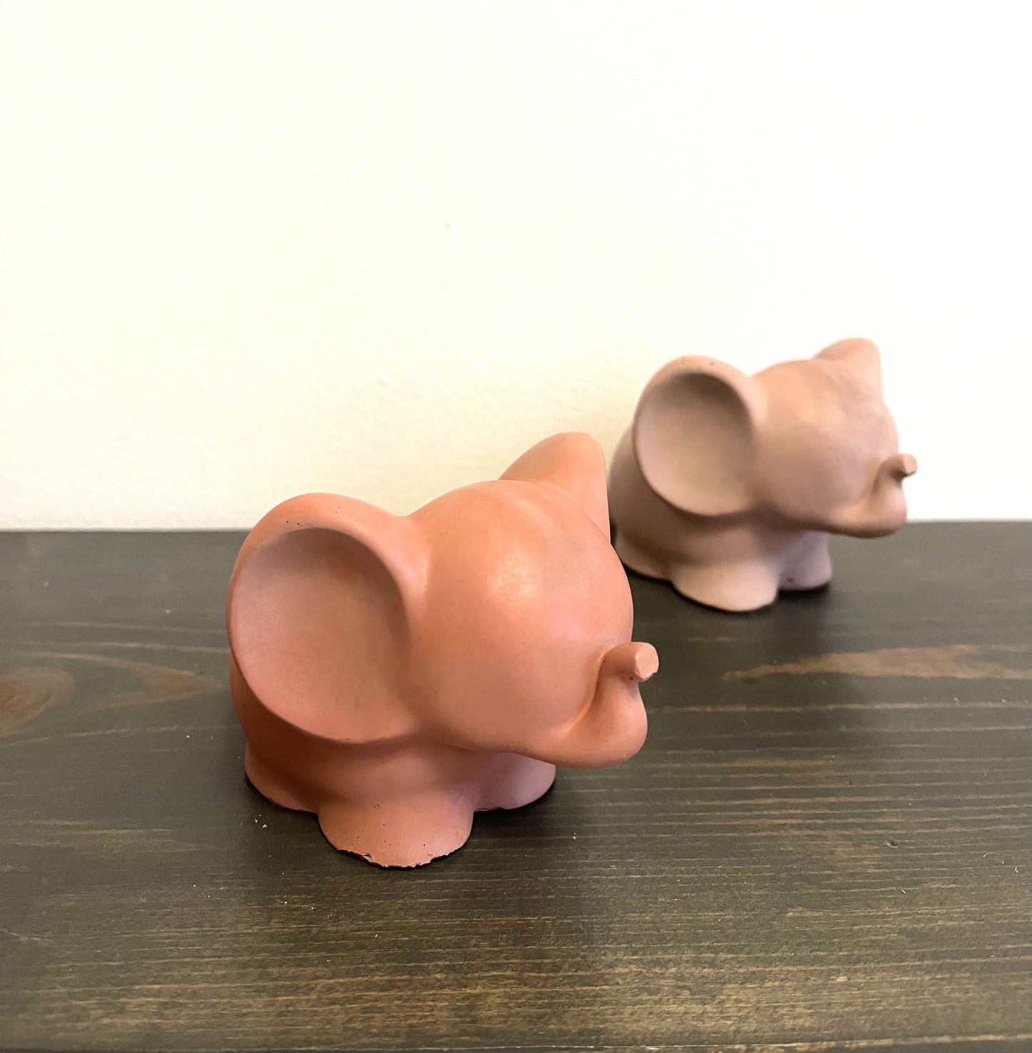 Handmade Concrete Elephant Container: Cement Planter with Air Plant or Pencil Holder