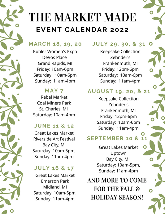 The Market Made Event Calendar 2022