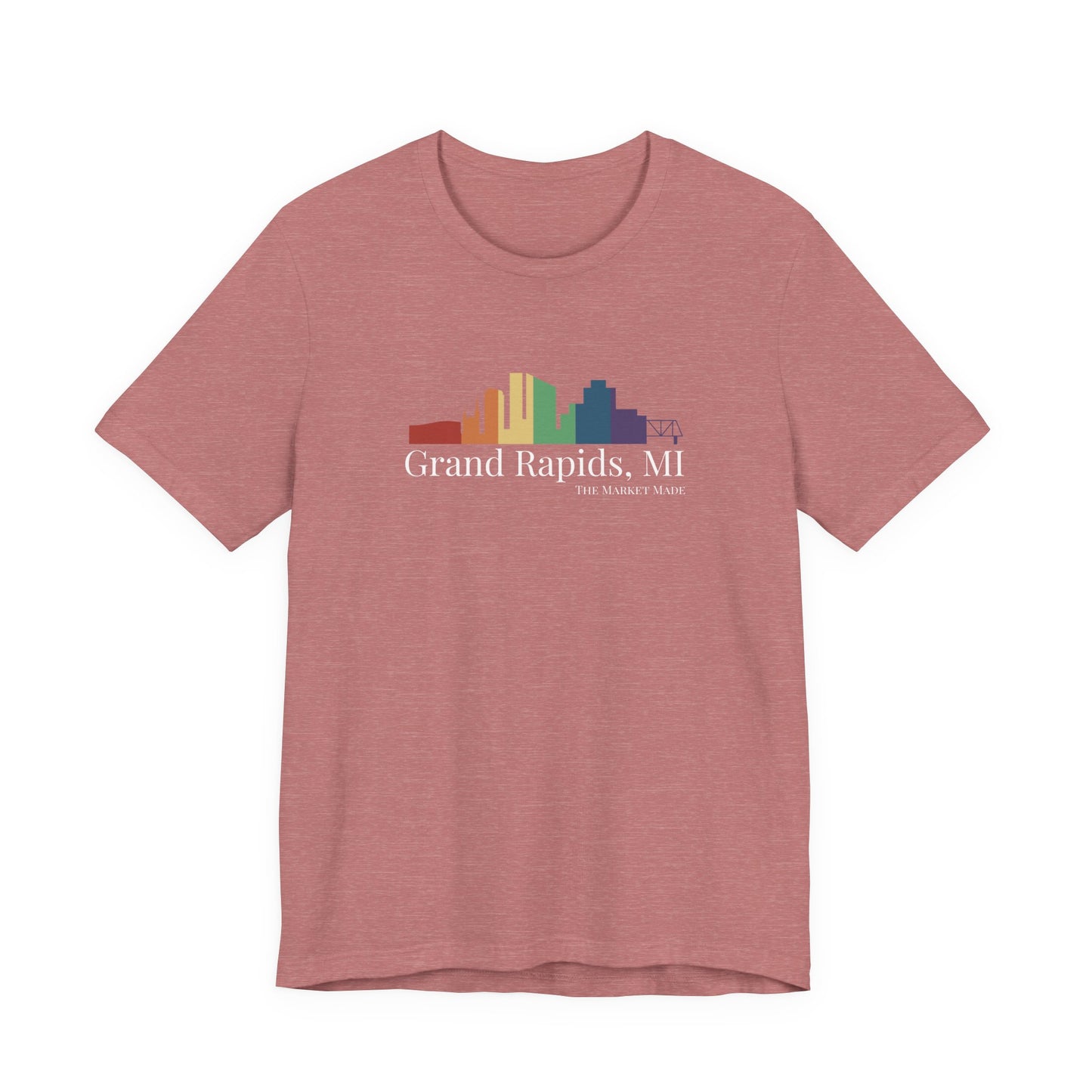 Grand Rapids T-Shirt Rainbow Skyline