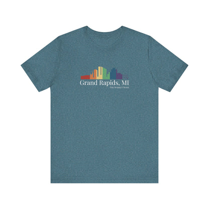 Grand Rapids T-Shirt Rainbow Skyline