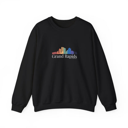 Grand Rapids Unisex Heavy Blend™ Crewneck Sweatshirt Rainbow Skyline
