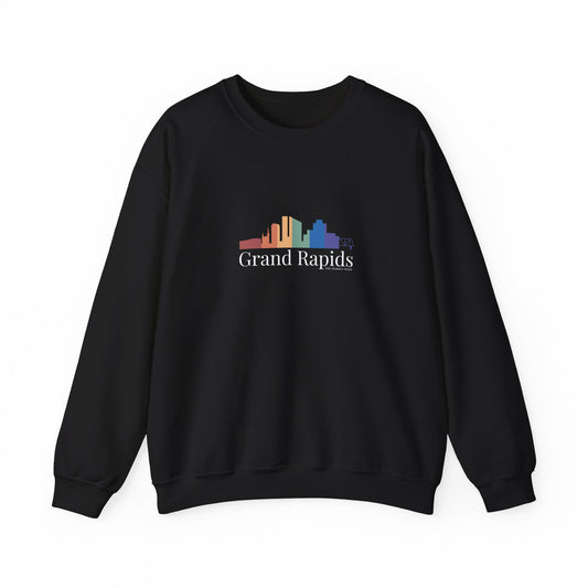Grand Rapids Unisex Heavy Blend™ Crewneck Sweatshirt Rainbow Skyline