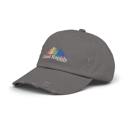 Distressed Cap Grand Rapids Rainbow Skyline