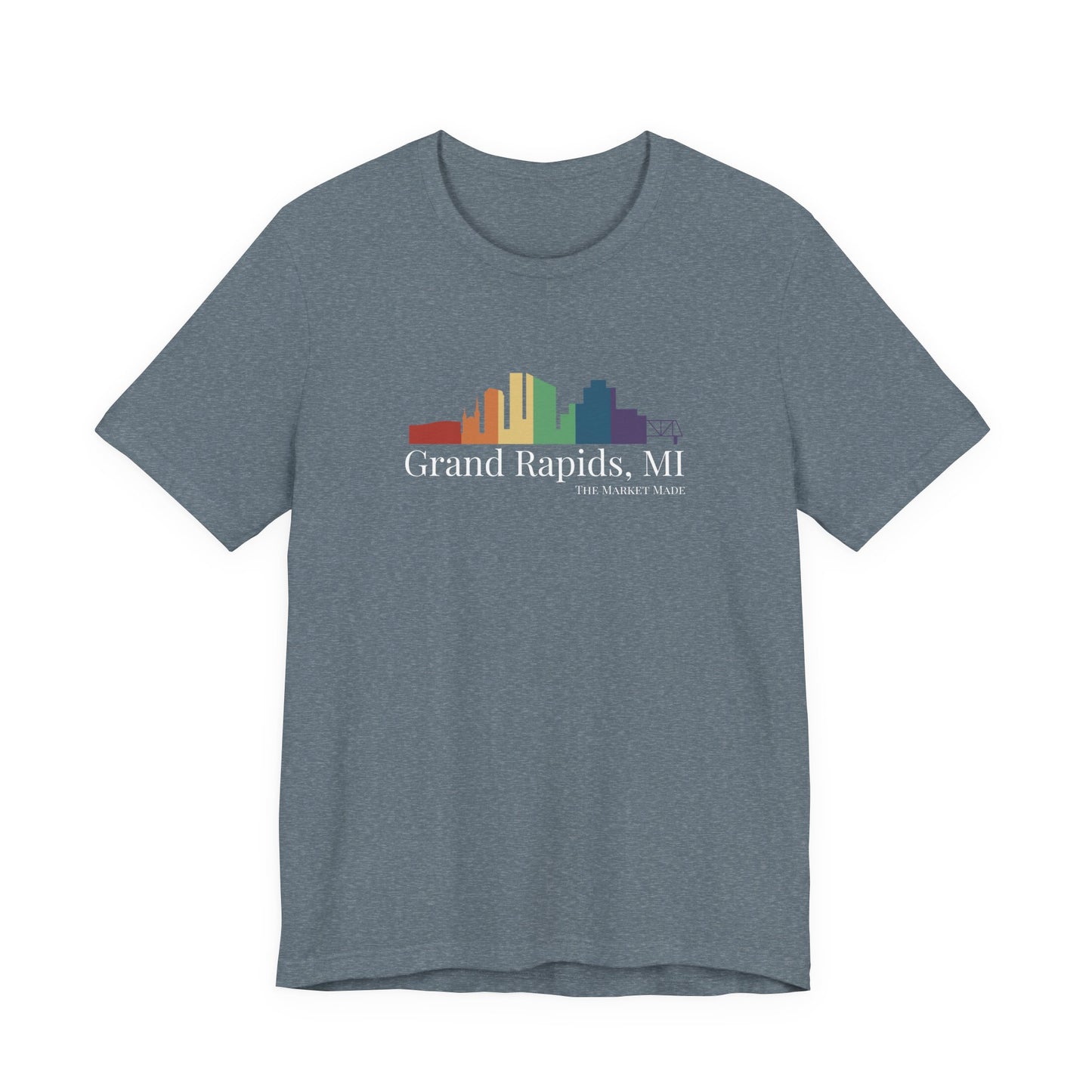 Grand Rapids T-Shirt Rainbow Skyline