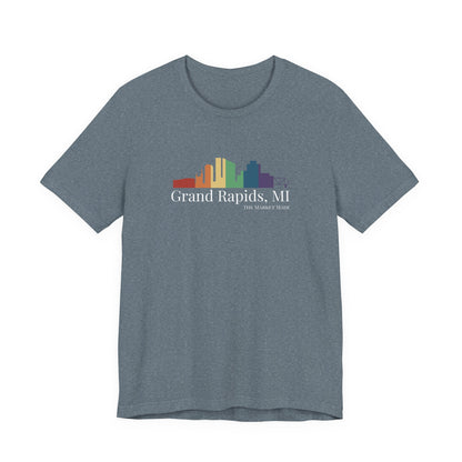 Grand Rapids T-Shirt Rainbow Skyline