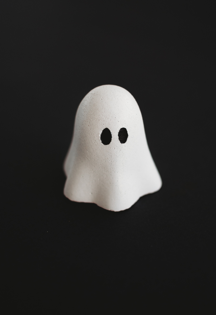 Handmade Ghost Decor | Cute Halloween Decor | Concrete Ghost Figurine