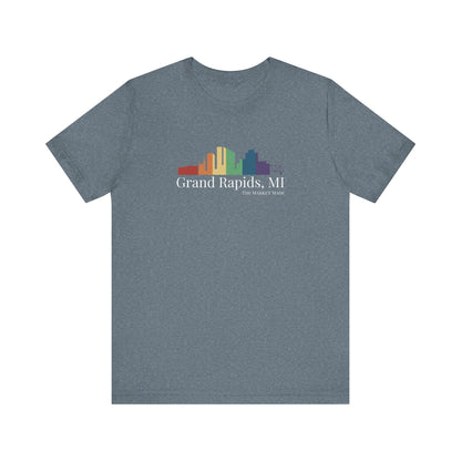 Grand Rapids T-Shirt Rainbow Skyline