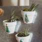 Holiday Hand-Painted Mini Pot Magnets | Mini Christmas Plant Magnets | Plant Refrigerator Magnets