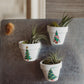 Holiday Hand-Painted Mini Pot Magnets | Mini Christmas Plant Magnets | Plant Refrigerator Magnets