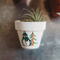 Holiday Hand-Painted Mini Pot Magnets | Mini Christmas Plant Magnets | Plant Refrigerator Magnets