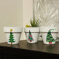 Holiday Hand-Painted Mini Pot Magnets | Mini Christmas Plant Magnets | Plant Refrigerator Magnets