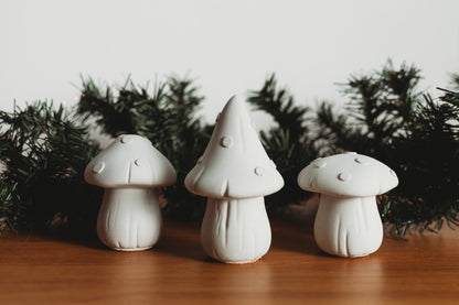 Handmade Concrete Mushroom Decor: Modern Mantel Decor