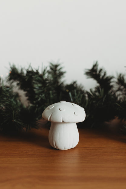 Handmade Concrete Mushroom Decor: Modern Mantel Decor