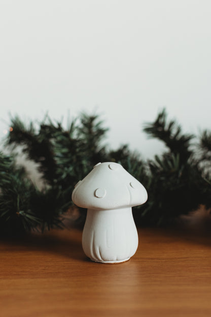 Handmade Concrete Mushroom Decor: Modern Mantel Decor