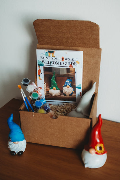 Paint Your Own Mushroom Kit: Handmade Concrete Decor Activity Kit