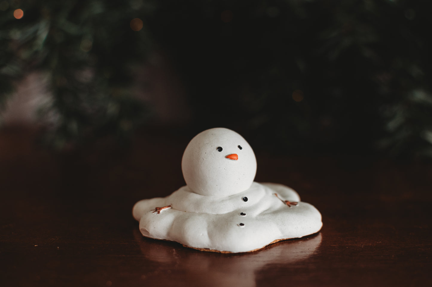 Mini Melting Snowman | Handmade Concrete Snowmen | Cute Tabletop Holiday Decor