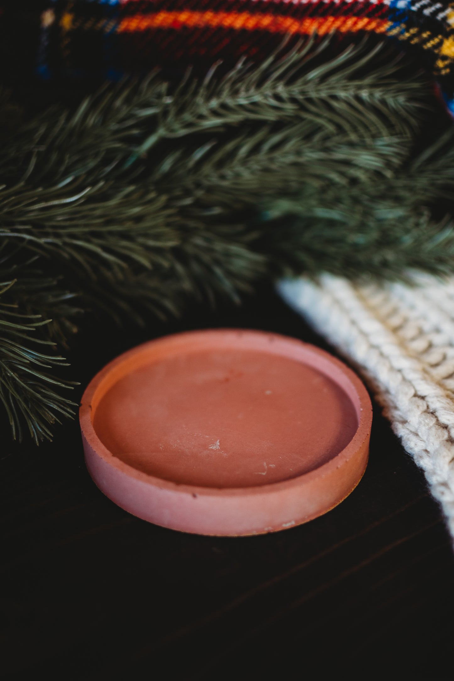 Handmade Concrete Coaster | Candle Coaster | Concrete Trinket Tray