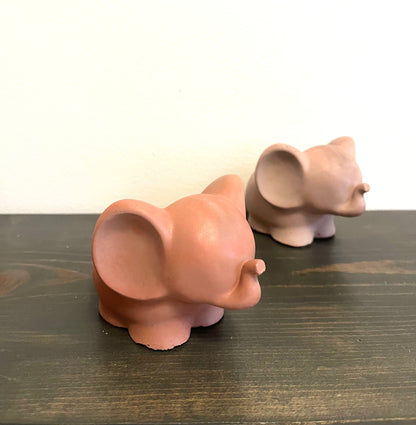 Handmade Concrete Elephant Container: Cement Planter with Air Plant or Pencil Holder