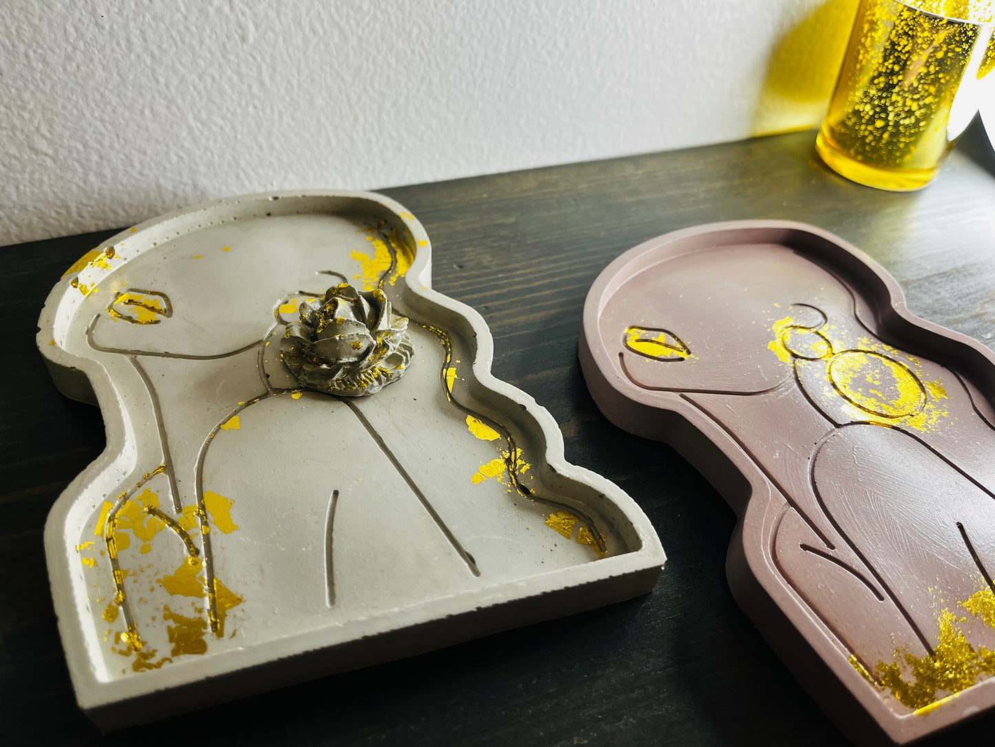 Handmade Fashionista Jewelry Tray | Concrete Dish | Trinket Coaster